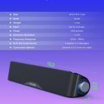 Computer Speakers, HiFi Sound Quality Computer Sound Bar, USB Powered PC Speakers